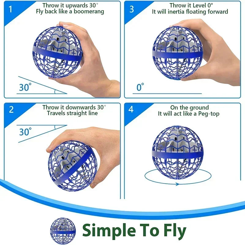 Flying Ball Magic Boomerang Spinner Double Pass Flying Toy