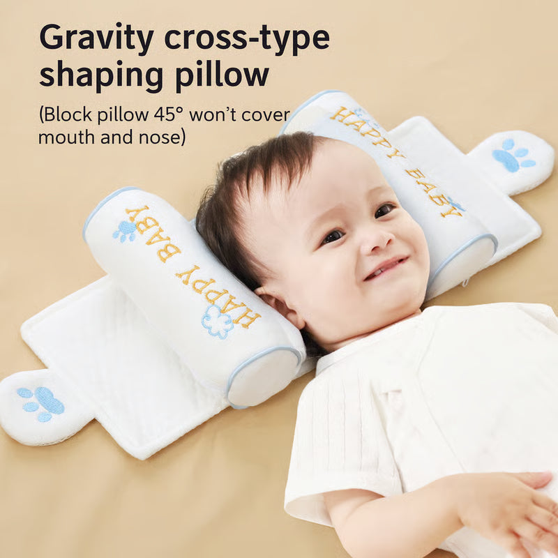 Adjustable Baby Head Shaping Pillow Soft Memory Foam Infant Pillow