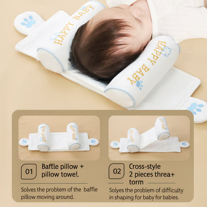 Adjustable Baby Head Shaping Pillow Soft Memory Foam Infant Pillow